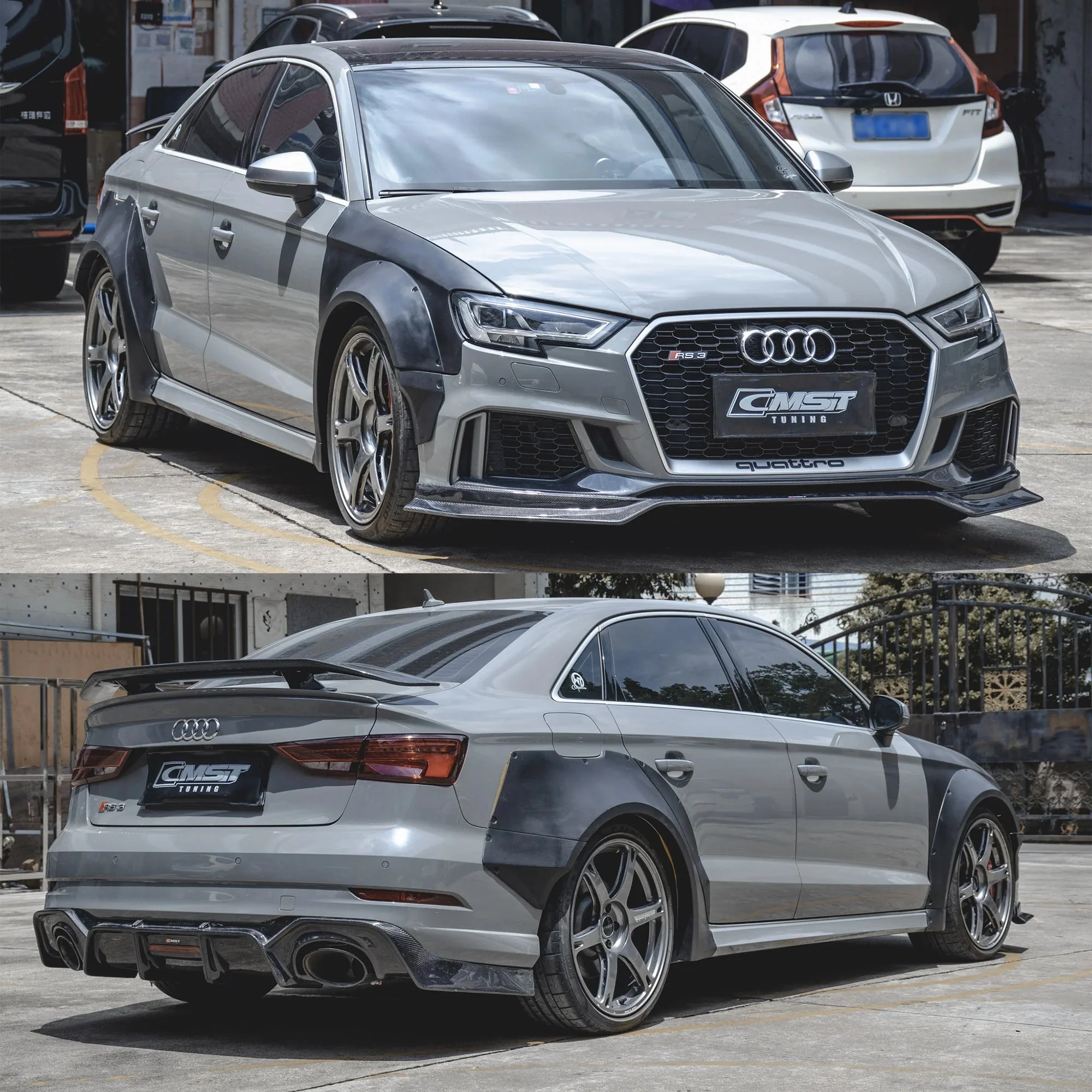 CMST Tuning Carbon Fiber Widebody Fender Arches ( 12 Pcs ) for Audi A3, S3 2014-2020 8V - Image 10