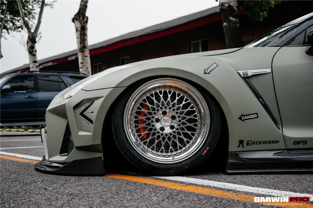 DarwinPRO 2008-2022 Nissan GTR R35 CBA & DBA & EBA BKSSII Style Partial Carbon Fiber Full Wide Body Kit - Image 27