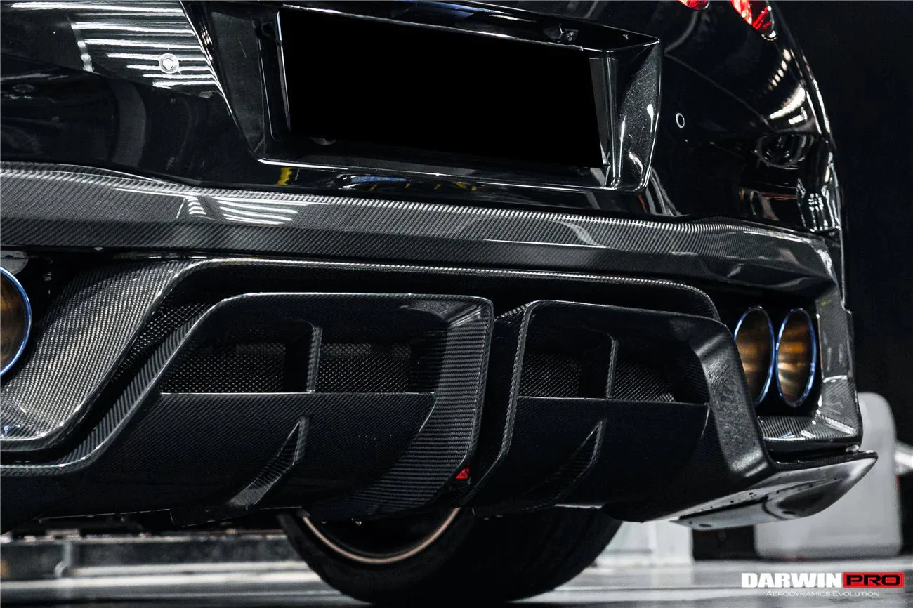DarwinPRO 2017-2022 Nissan GTR R35 EBA BKSS Style Carbon Fiber Rear Diffuser - Image 10