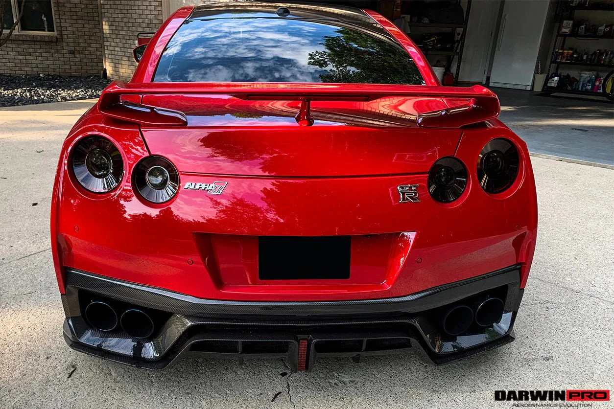DarwinPRO 2017-2022 Nissan GTR R35 EBA BKSS Style Carbon Fiber Rear Diffuser - Image 11