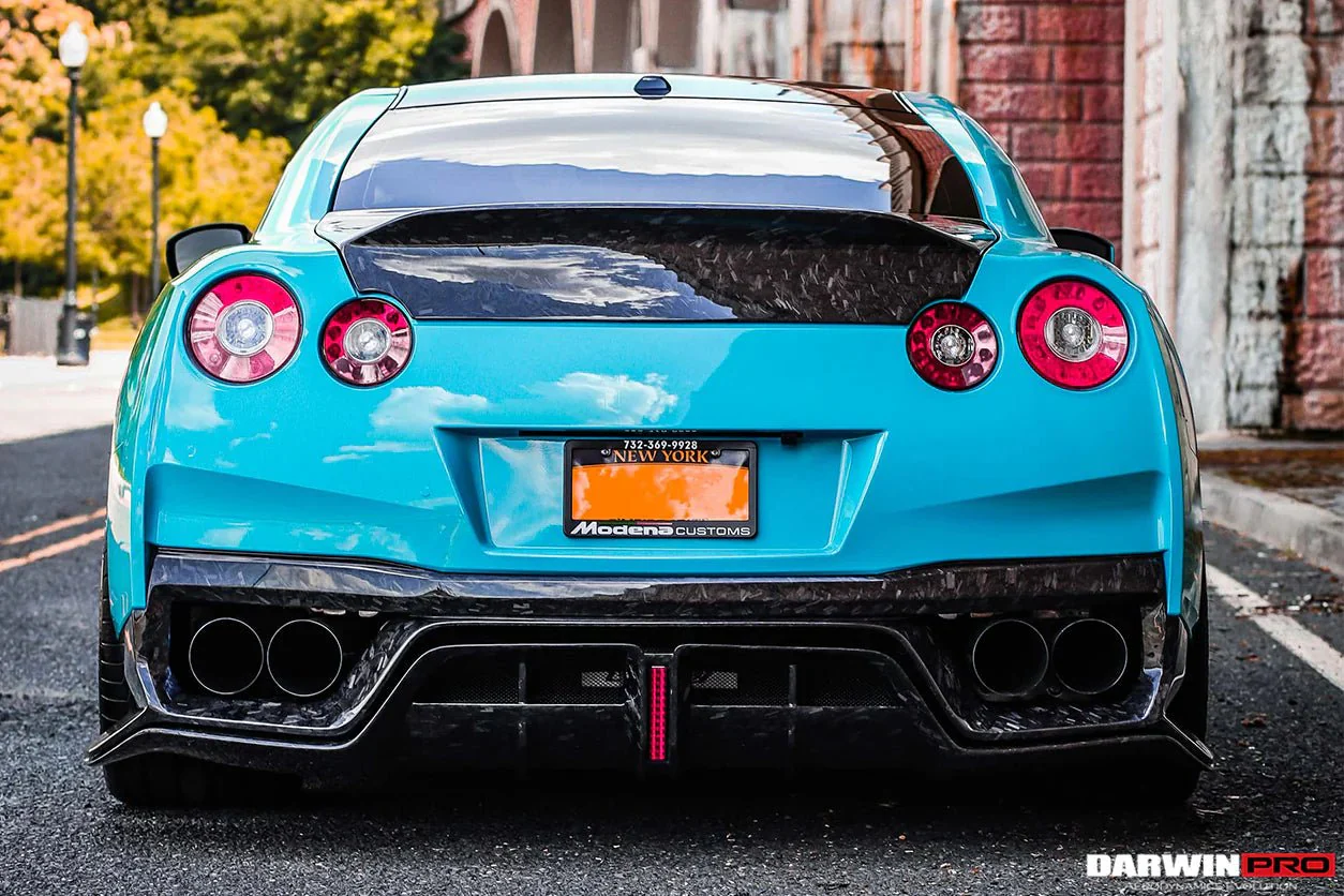 DarwinPRO 2017-2022 Nissan GTR R35 EBA BKSS Style Carbon Fiber Rear Diffuser - Image 2