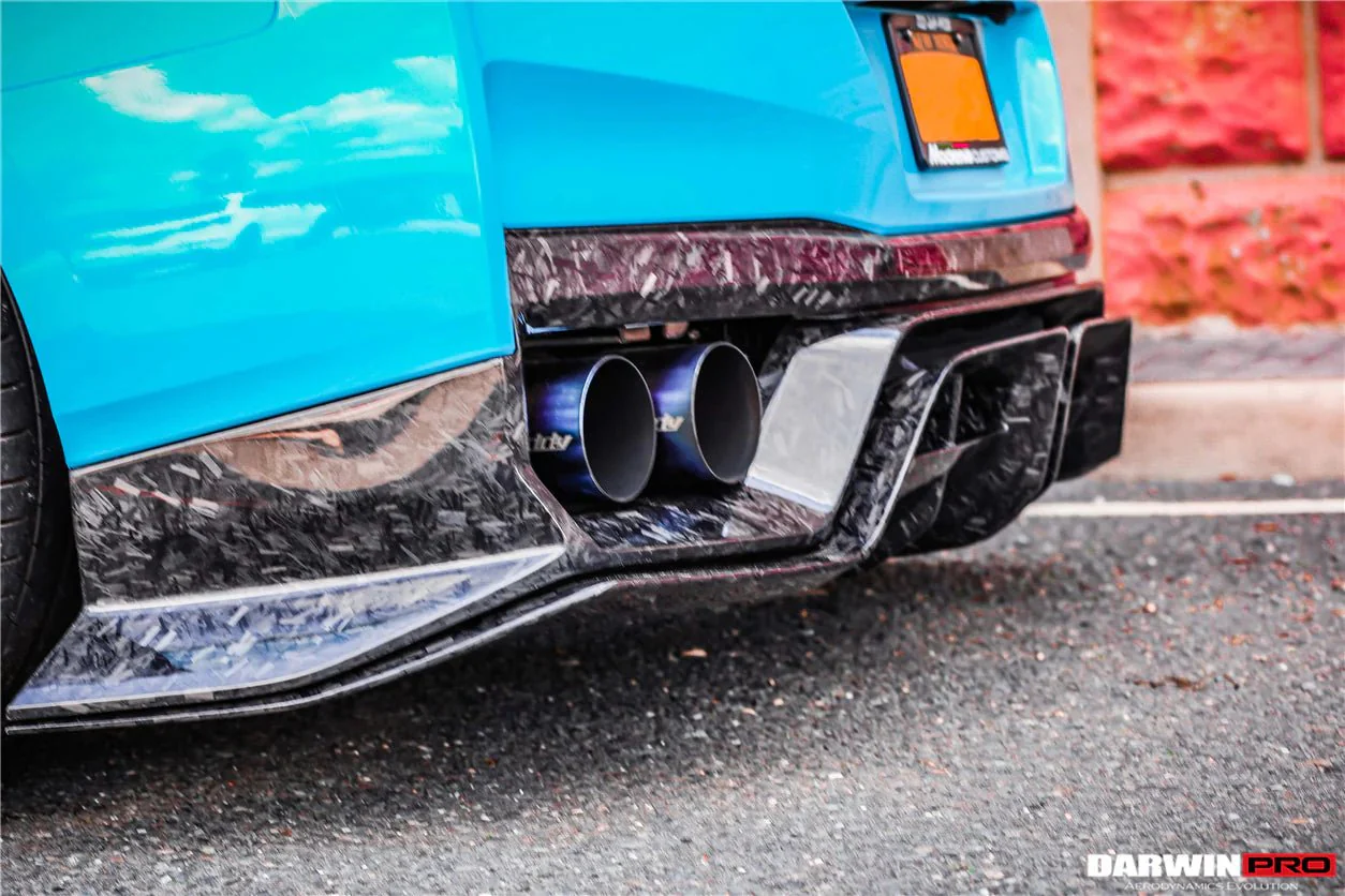 DarwinPRO 2017-2022 Nissan GTR R35 EBA BKSS Style Carbon Fiber Rear Diffuser - Image 3