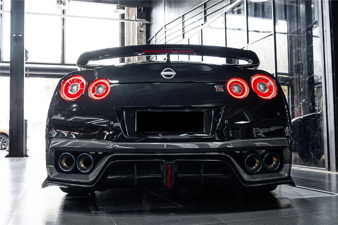 DarwinPRO 2017-2022 Nissan GTR R35 EBA BKSS Style Carbon Fiber Rear Diffuser - Image 4