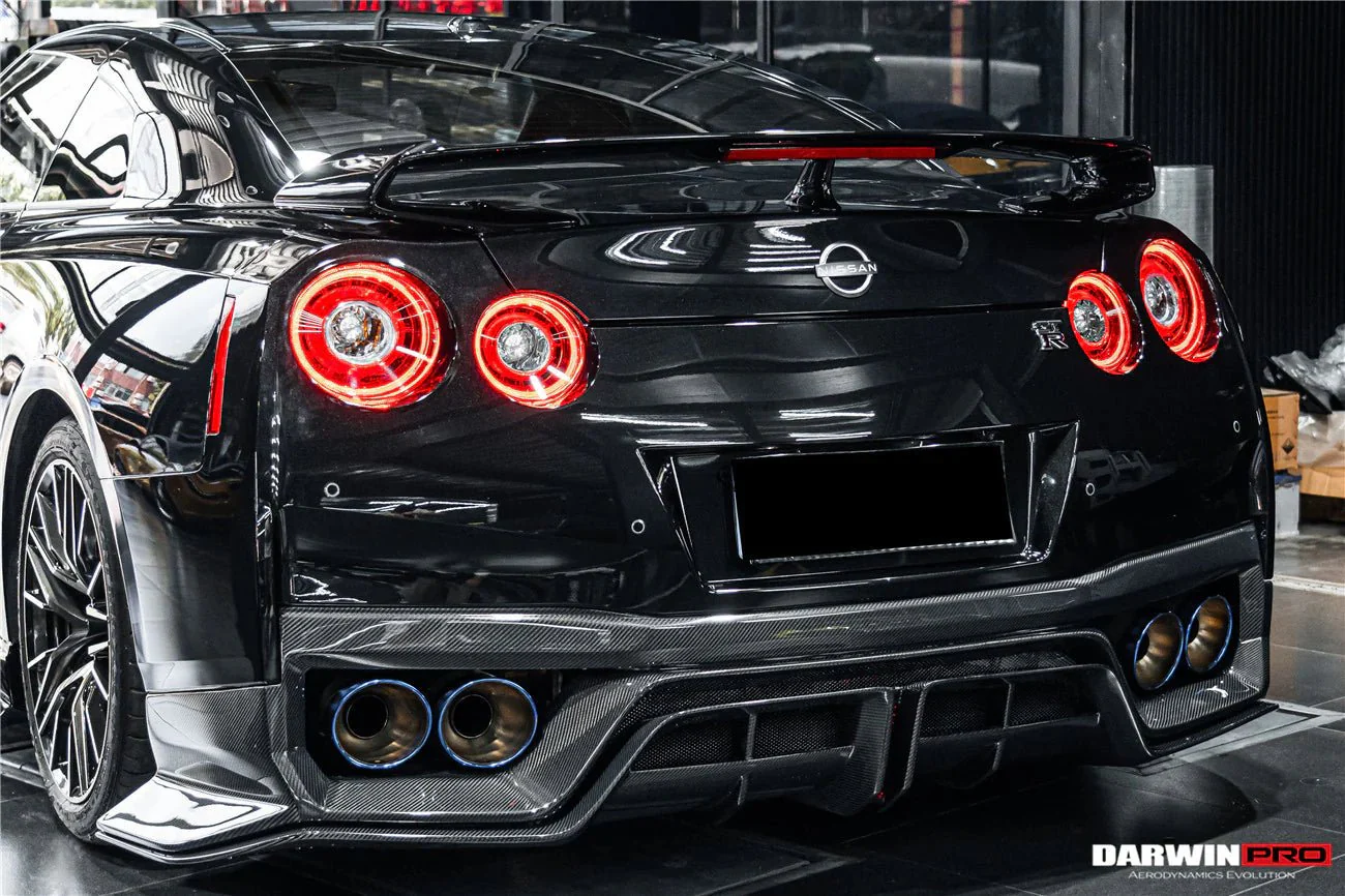 DarwinPRO 2017-2022 Nissan GTR R35 EBA BKSS Style Carbon Fiber Rear Diffuser - Image 5