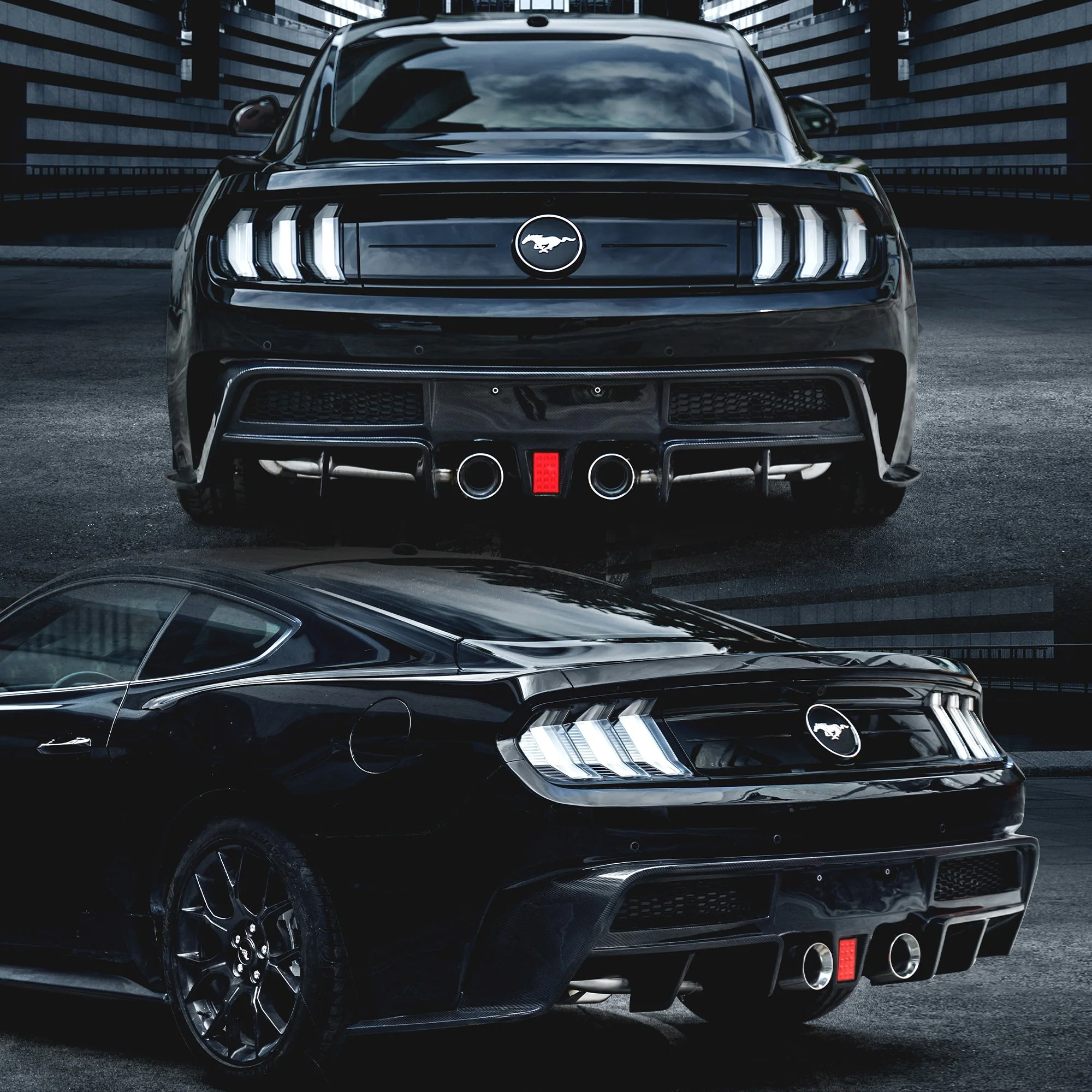 CMST Rear Bumper With Diffuser for Ford Mustang S550.1 S550.2 2015-2022 - Image 2