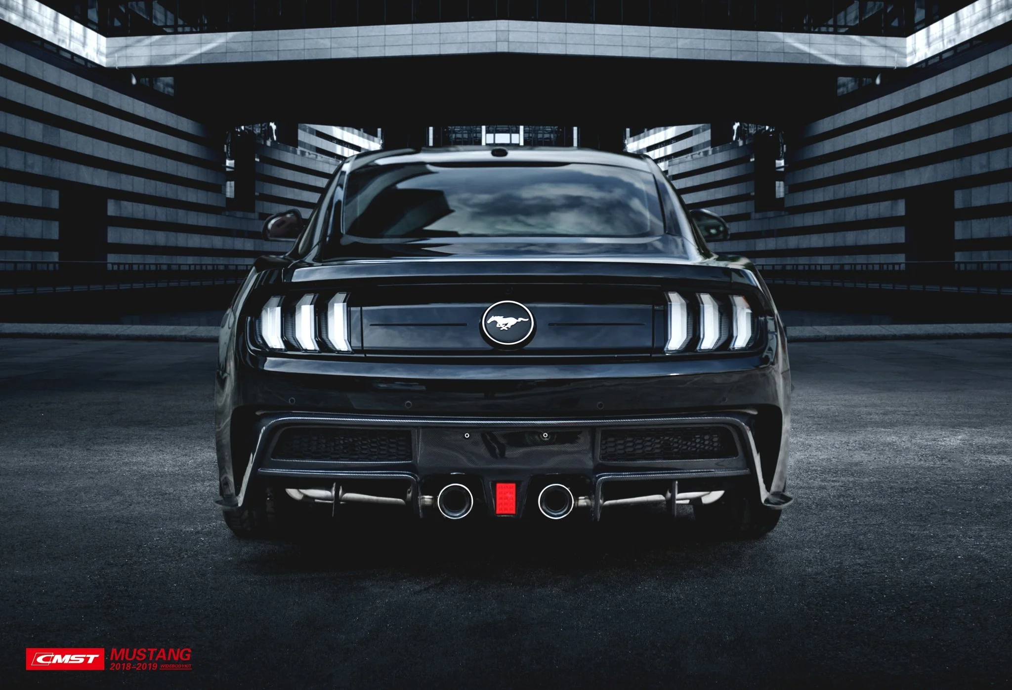 CMST Rear Bumper With Diffuser for Ford Mustang S550.1 S550.2 2015-2022 - Image 8
