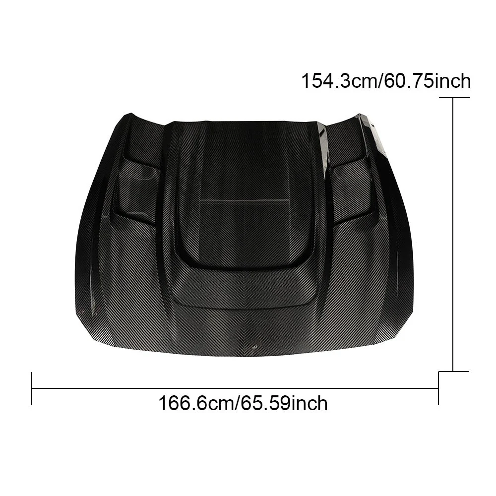 Ford Mustang S650 GT / EcoBoost Lightweight Dry Carbon Bonnet / Hood — Not Compatible with Dark Horse - Image 19