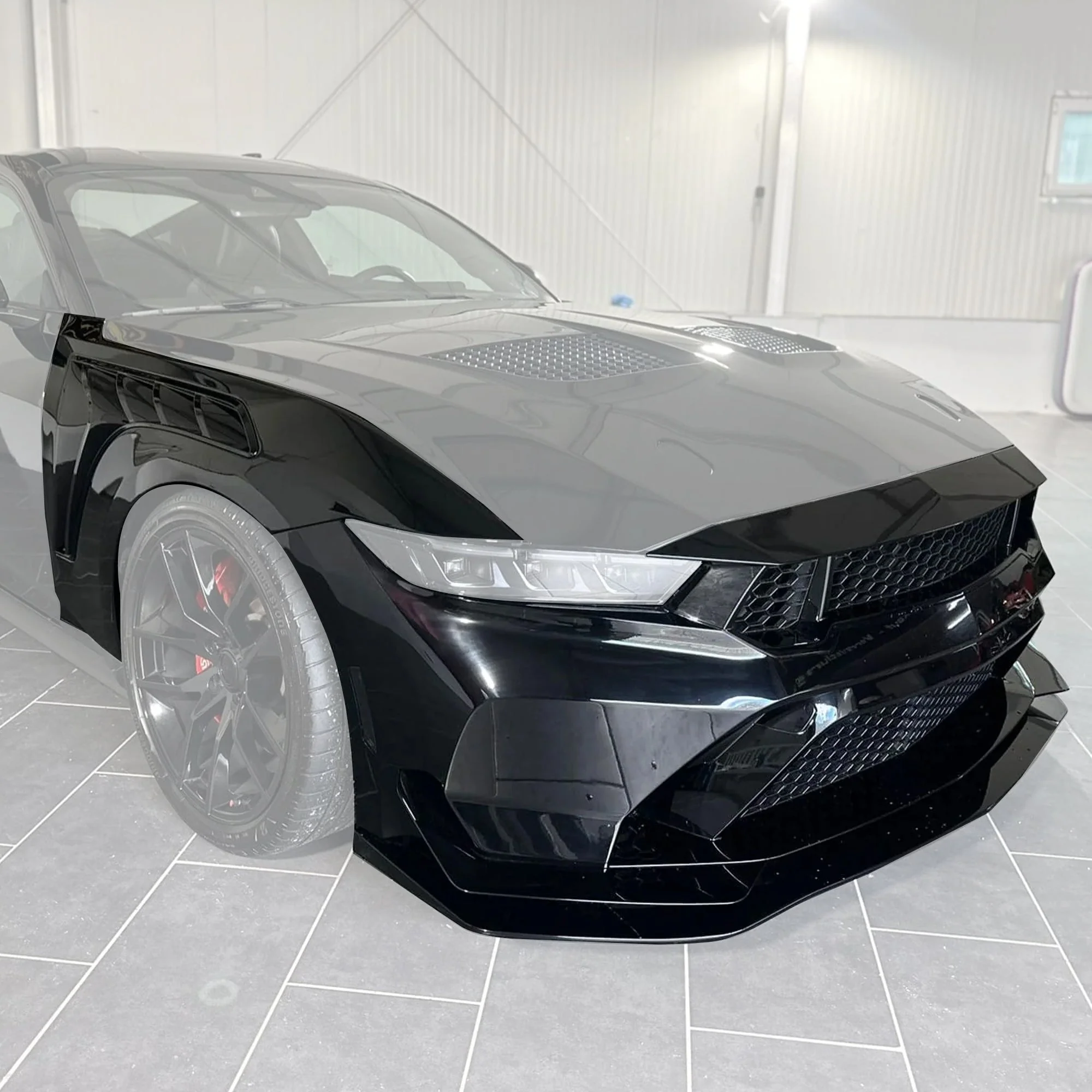 Ford Mustang S650 GTD Style Plastic Front Bumper 2023+ - Image 3