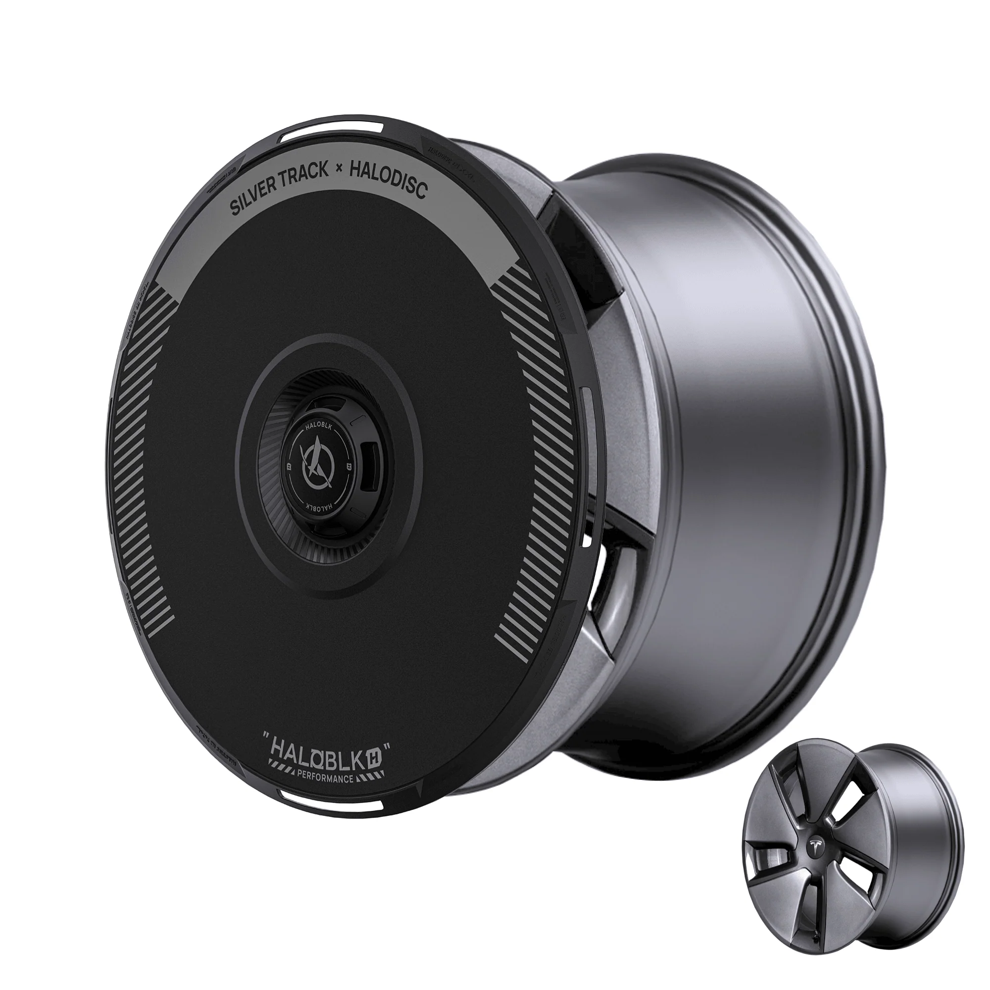 HALODISC 2 Tesla Wheel Covers丨Silver Track - Image 2