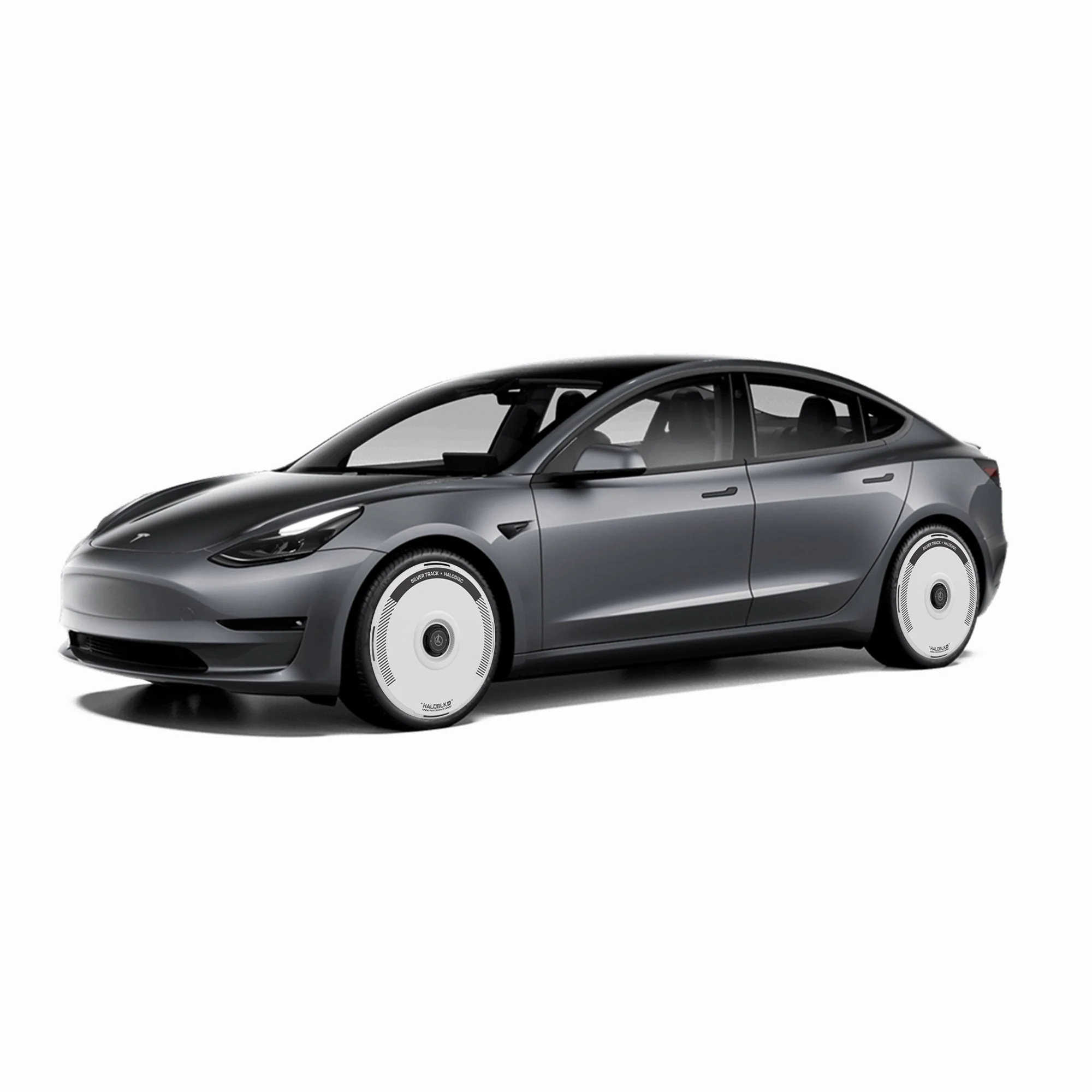 HALODISC 2 Tesla Wheel Covers丨Silver Track - Image 3