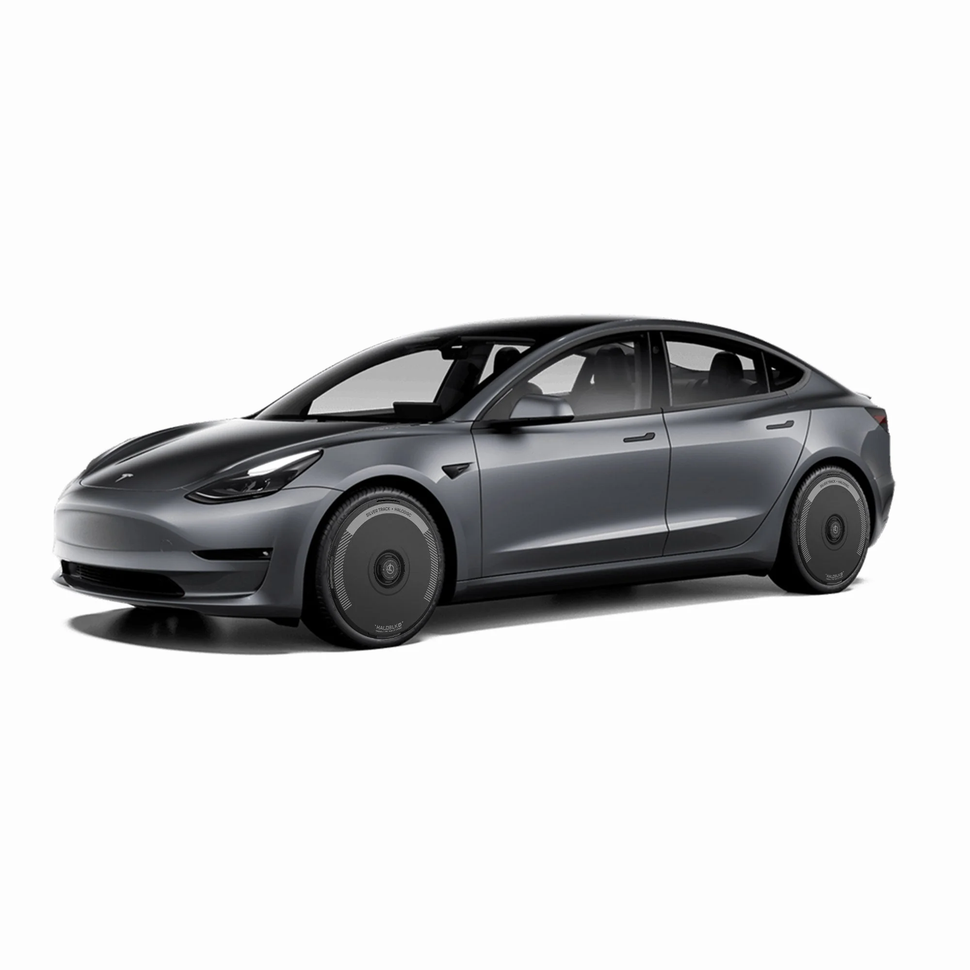 HALODISC 2 Tesla Wheel Covers丨Silver Track - Image 4