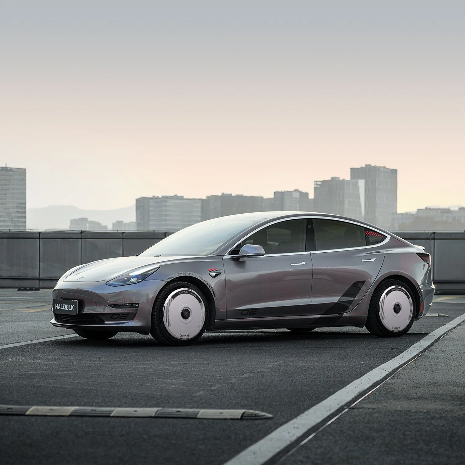 HALODISC 2 Tesla Wheel Covers丨Silver Track - Image 9