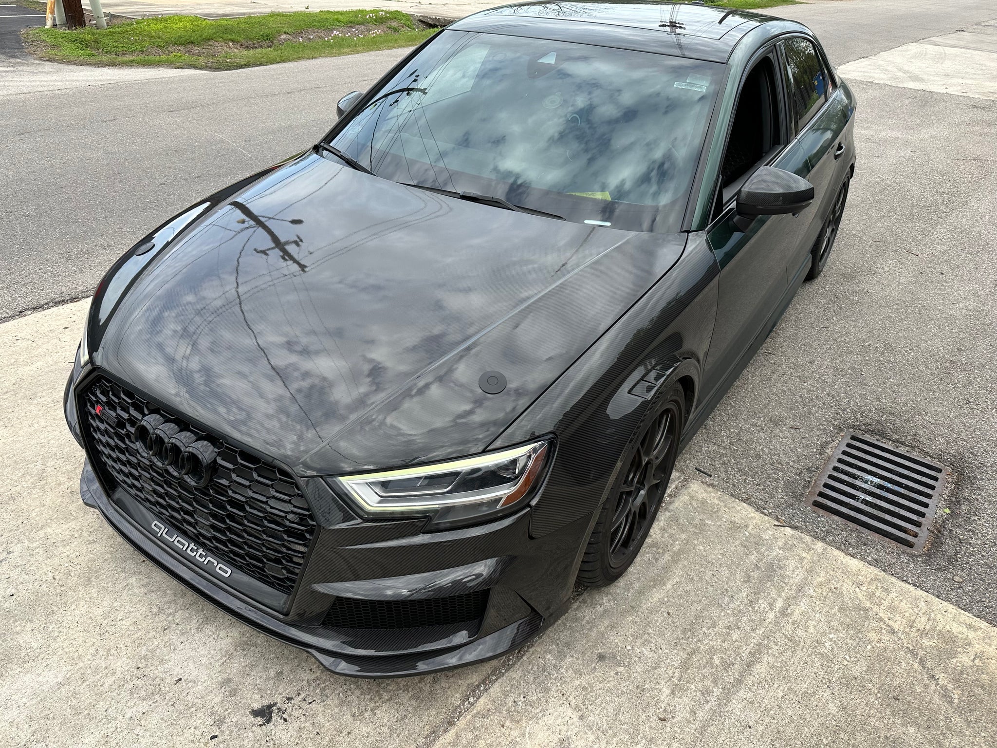 Karbel Carbon Dry Carbon Fiber RS3 Style Front Bumper for Audi A3 & A3 S Line & S3 2017-2020 8.5V - Image 12