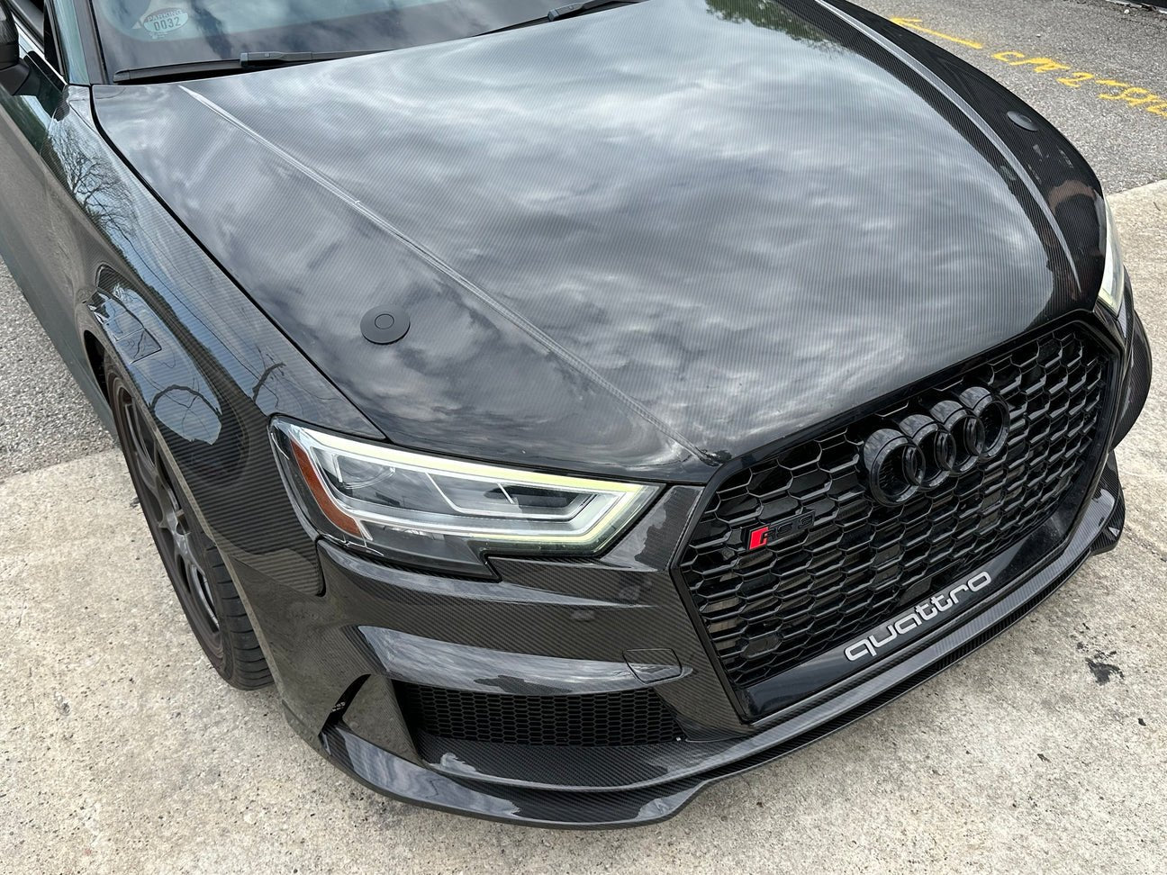 Karbel Carbon Dry Carbon Fiber RS3 Style Front Bumper for Audi A3 & A3 S Line & S3 2017-2020 8.5V - Image 14