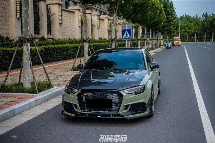 Karbel Dry Carbon Fiber Double-sided Hood Bonnet for Audi RS3 2018-2020 & S3 A3 2014-2020 - Image 6