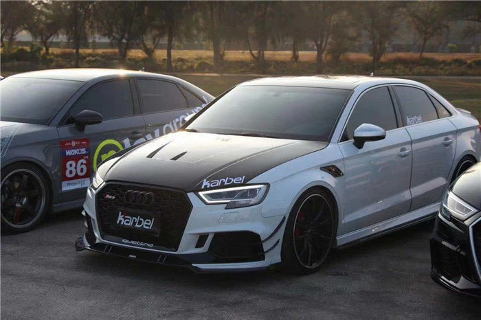 Karbel Dry Carbon Fiber Double-sided Hood Bonnet for Audi RS3 2018-2020 & S3 A3 2014-2020 - Image 7