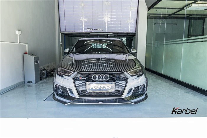 Karbel Dry Carbon Fiber Double-sided Hood Bonnet for Audi RS3 2018-2020 & S3 A3 2014-2020 - Image 8