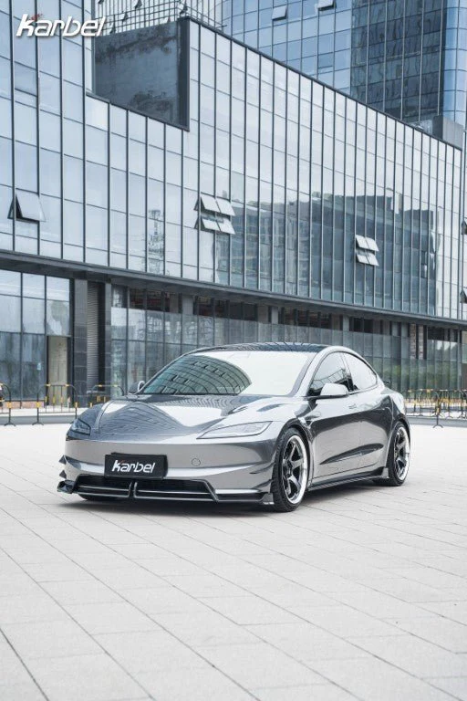 Karbel Pre-preg Carbon Fiber Front Lip for Tesla Model 3 Highland 2024-ON - Image 4