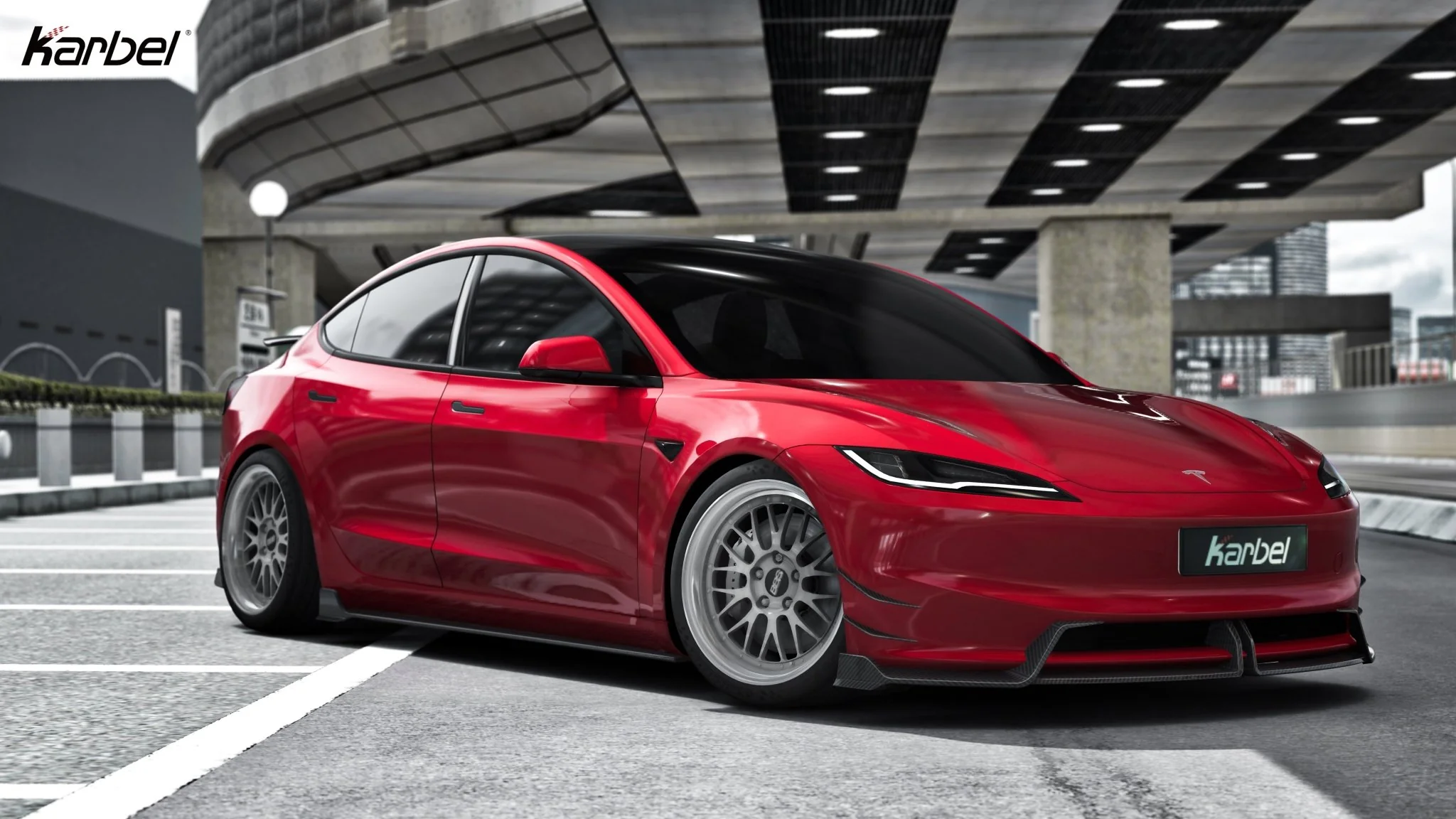 Karbel Pre-preg Carbon Fiber Front Lip for Tesla Model 3 Highland 2024-ON - Image 7