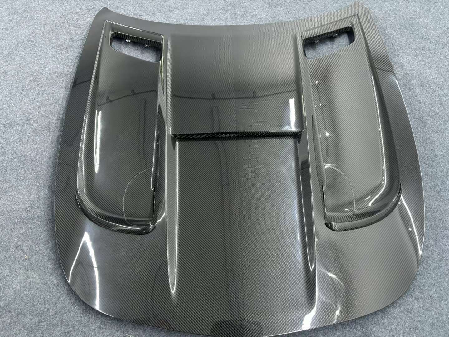 Kid Louis Mercedes Benz C190 AMG GT GTS GTC GTR Dry-Carbon Fiber Hood / Bonnet Black Series Style 2015 - 2021 - Image 22