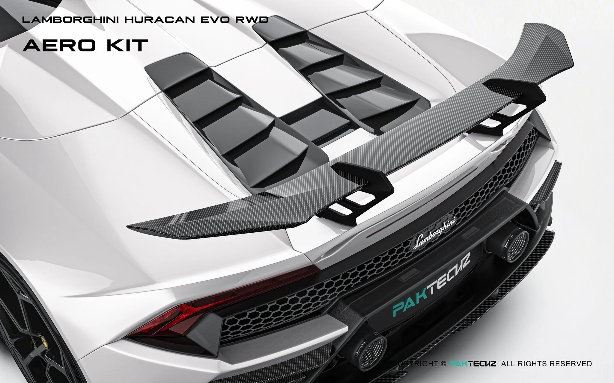 Lamborghini Huracan EVO Huracan EVO Paktechz Full Dry Carbon Aerodynamics kit - Image 7