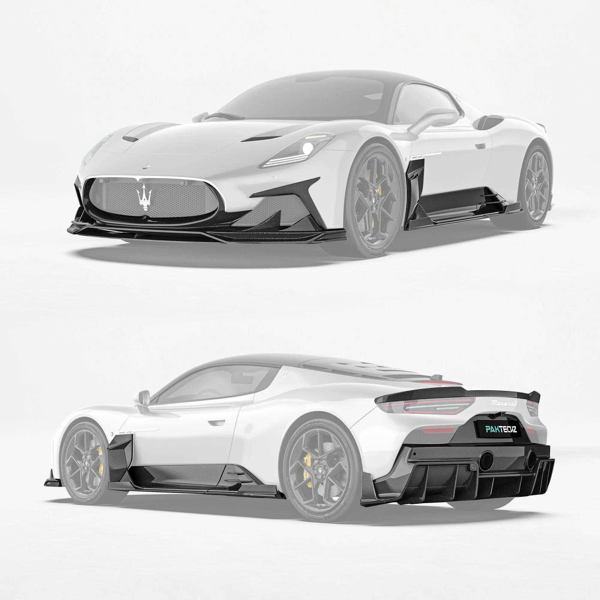 Maserati MC20 Paktechz Full Dry Carbon Aerodynamics Kit
