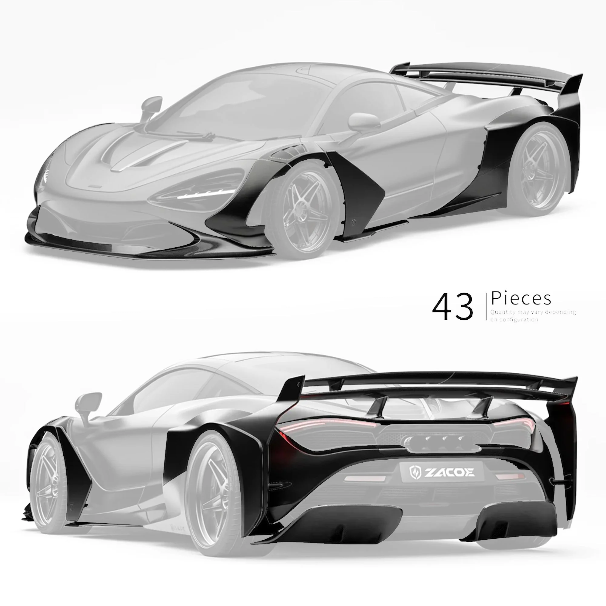 ZACOE McLaren 720s Galaxy Carbon Fibre Wide Body Kit (43pcs/set) - Image 3