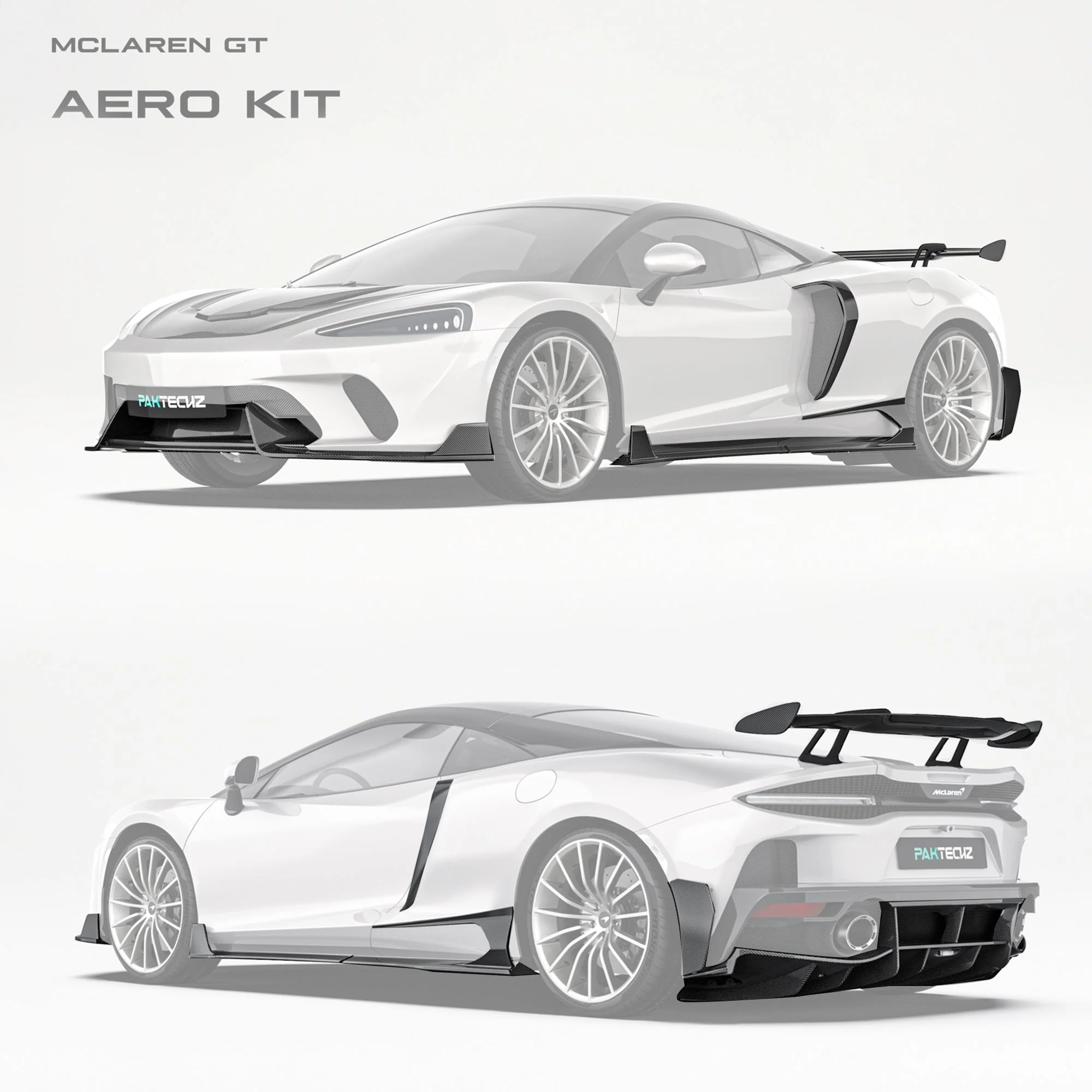 Mclaren GT Paktechz Full Dry Carbon Aerodynamics Kit - Image 12