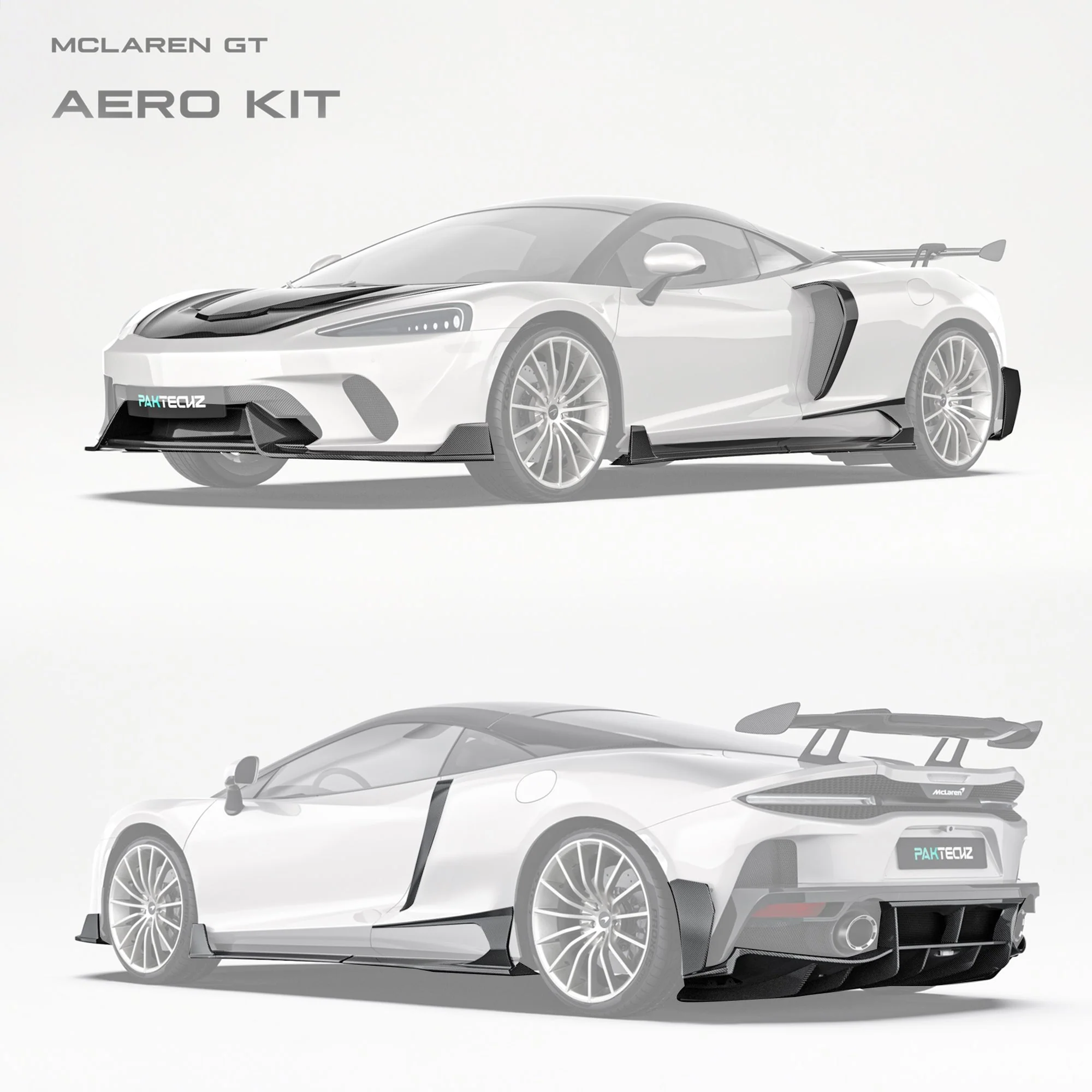 Mclaren GT Paktechz Full Dry Carbon Aerodynamics Kit - Image 13
