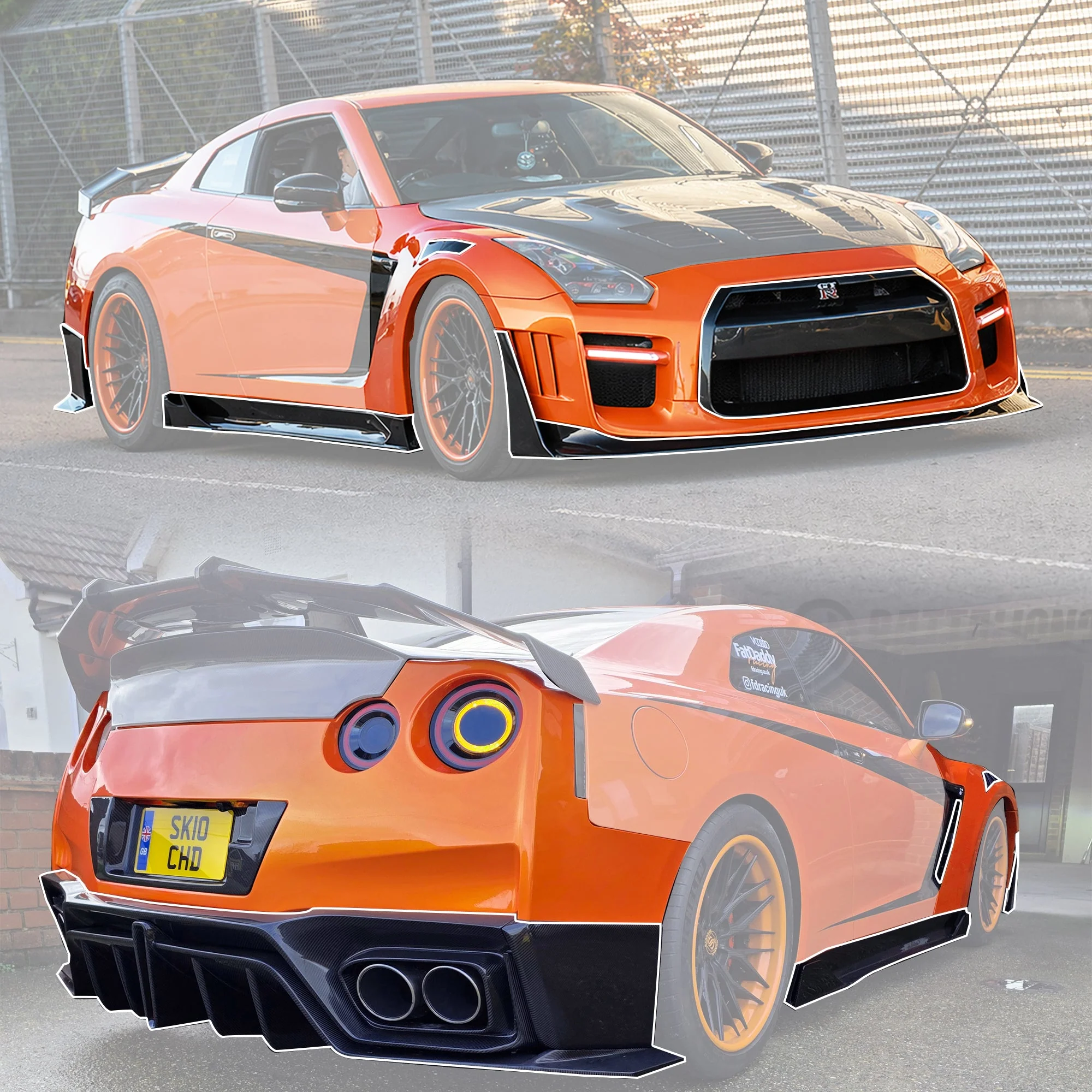 Robot Craftsman Nissan GTR Body Kit (R35) Fibre Glass Reinforced Plastic Complete Body Kit (FRP) - Image 5