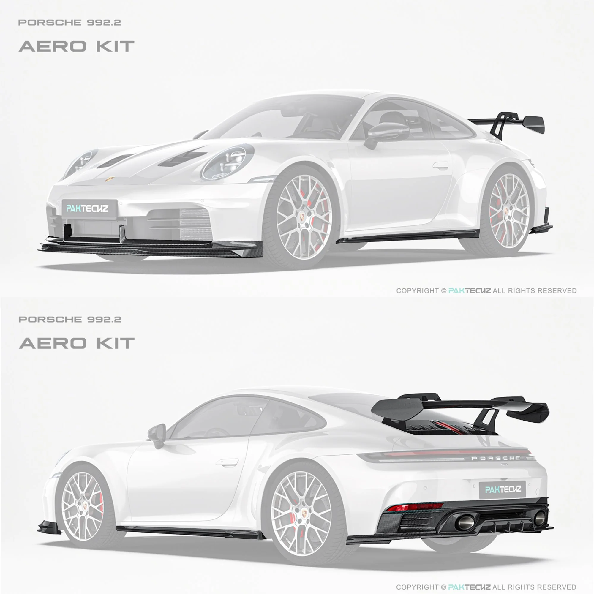 Paktechz Porsche 992.2 Full Dry-Carbon (Prepreg) Aerodynamics Kit - Image 10