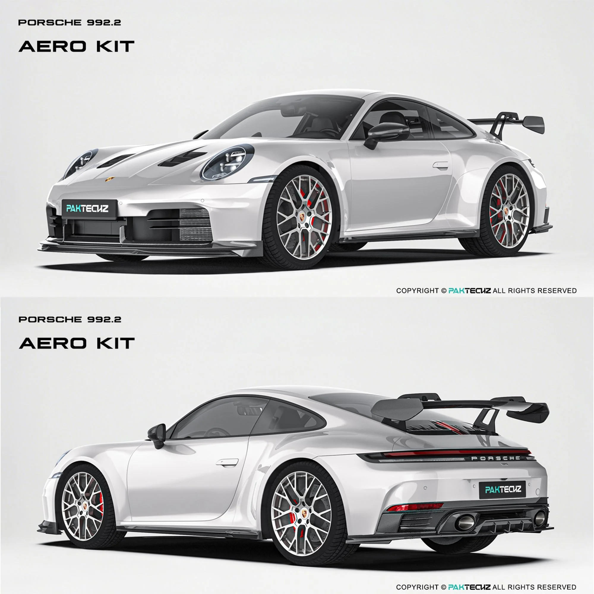 Paktechz Porsche 992.2 Full Dry-Carbon (Prepreg) Aerodynamics Kit - Image 2