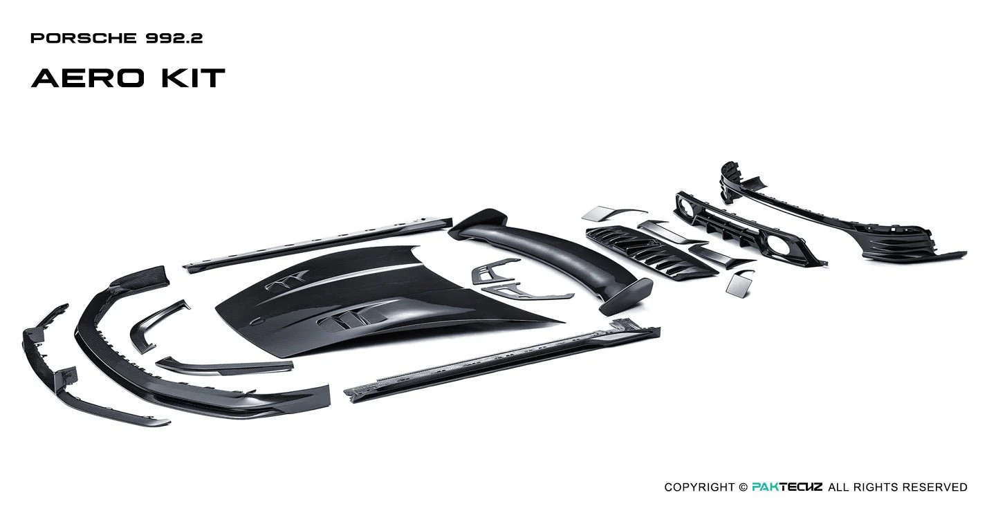Paktechz Porsche 992.2 Full Dry-Carbon (Prepreg) Aerodynamics Kit - Image 25