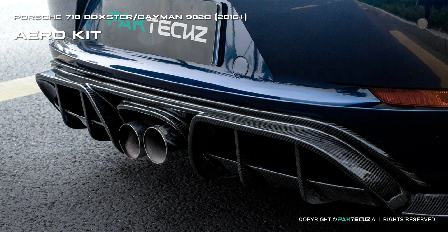 Porsche 718 2016-2020 Porsche Cayman / Boxster (GTS is not suitable) Paktechz Full Dry Carbon Aerodynamics kit - Image 18