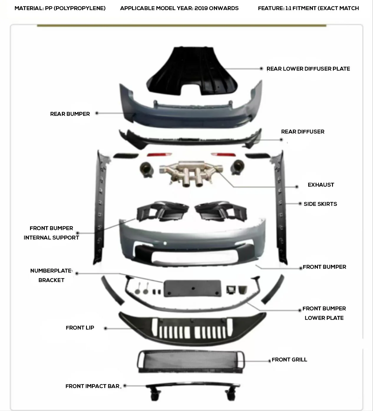 Porsche 911 (992) GT3 Conversion Kit (PP Polypropylene) 2019+ - Image 3