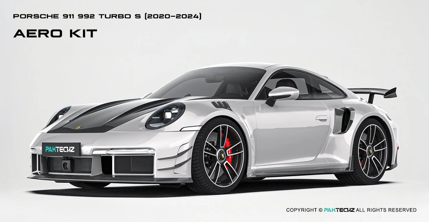 Porsche 911 992.1 Turbo S Paktechz Full Dry Carbon Aerodynamics kit 2020-2024 - Image 6