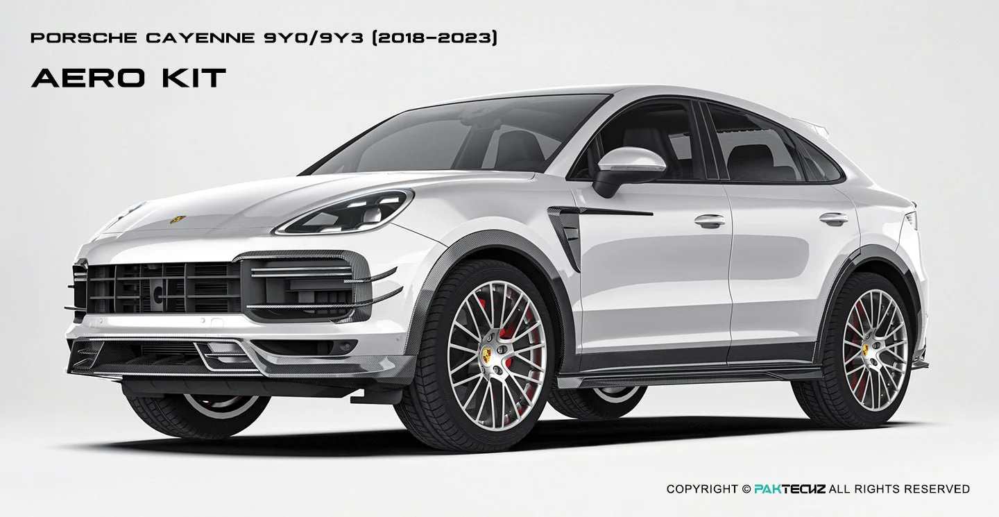 Porsche Cayenne Paktechz Full Dry Carbon Aerodynamics kit 2018-20 - Image 4