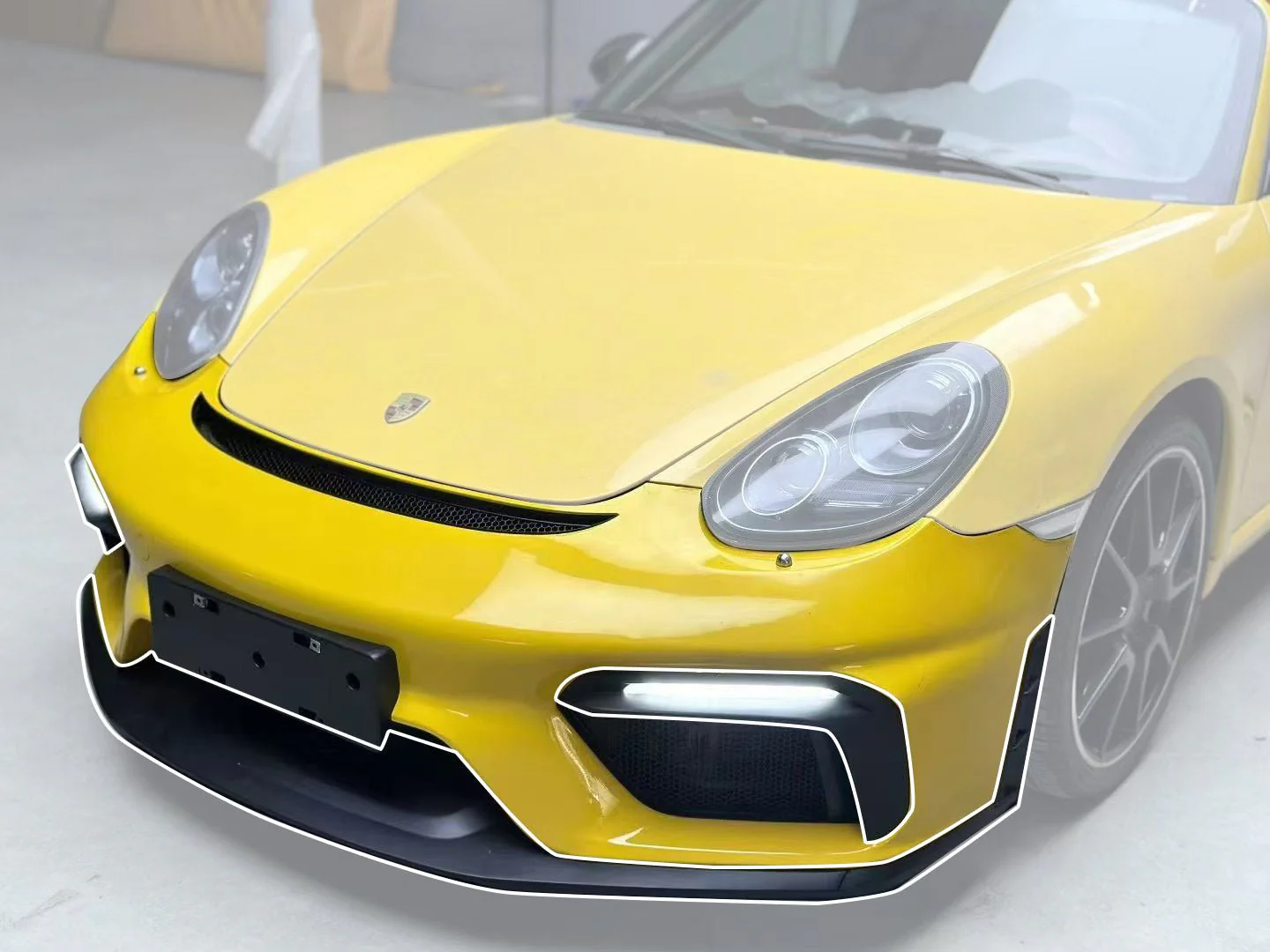 Porsche Cayman 987 (2005–2012) GT4 Style PP Front Bumper - Image 3