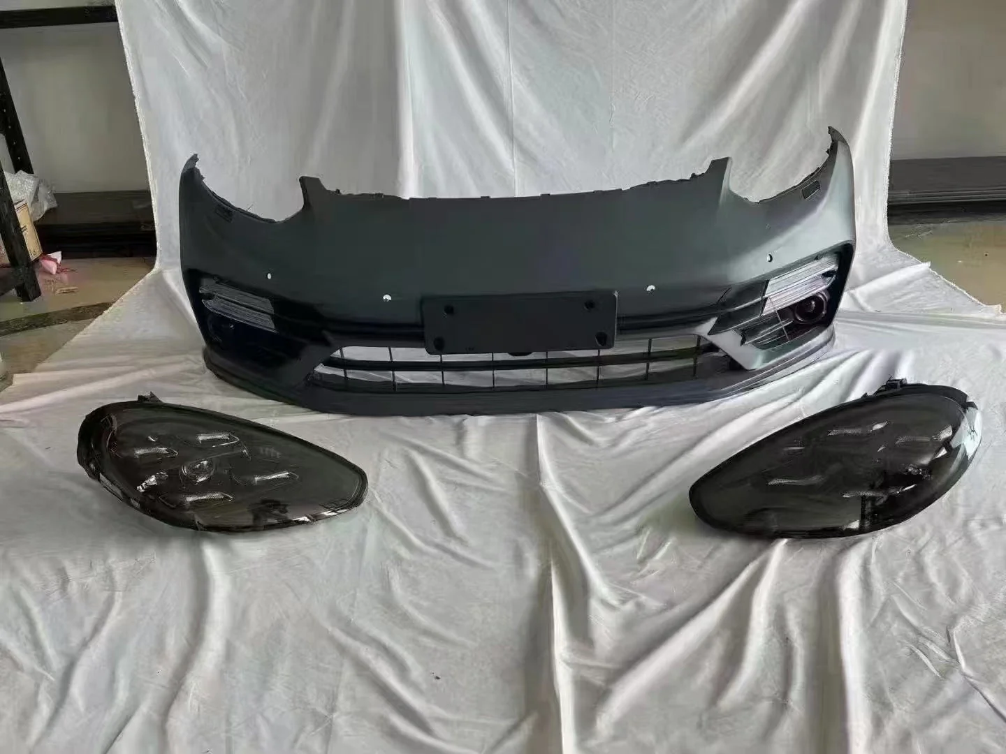 Porsche Panamera 970 Convert to 971 GTS Front Bumper Conversion Kit w/ Headlight - Image 3