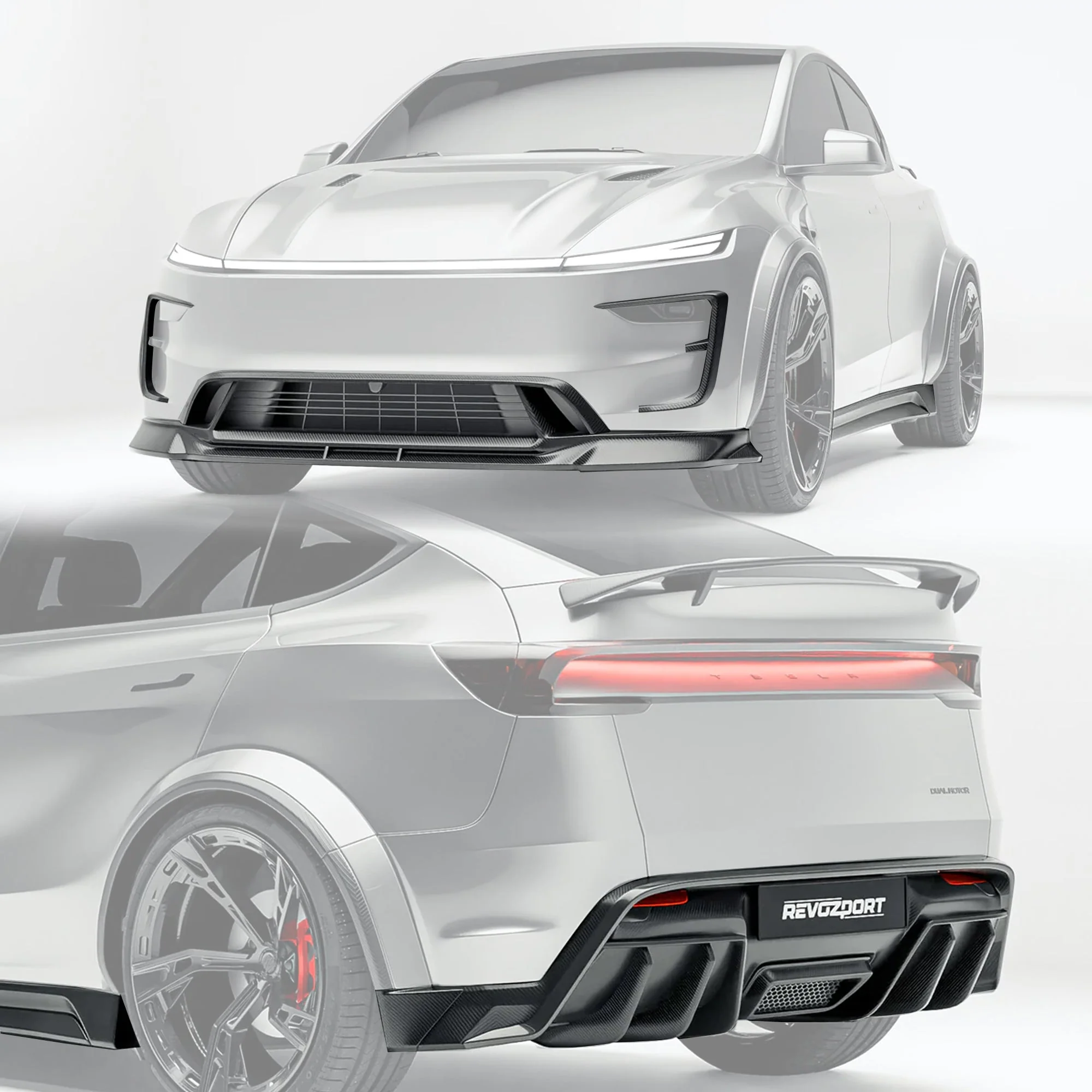 Revozport Model Y 2025+ Juniper Prepreg Carbon Fibre Bodykit