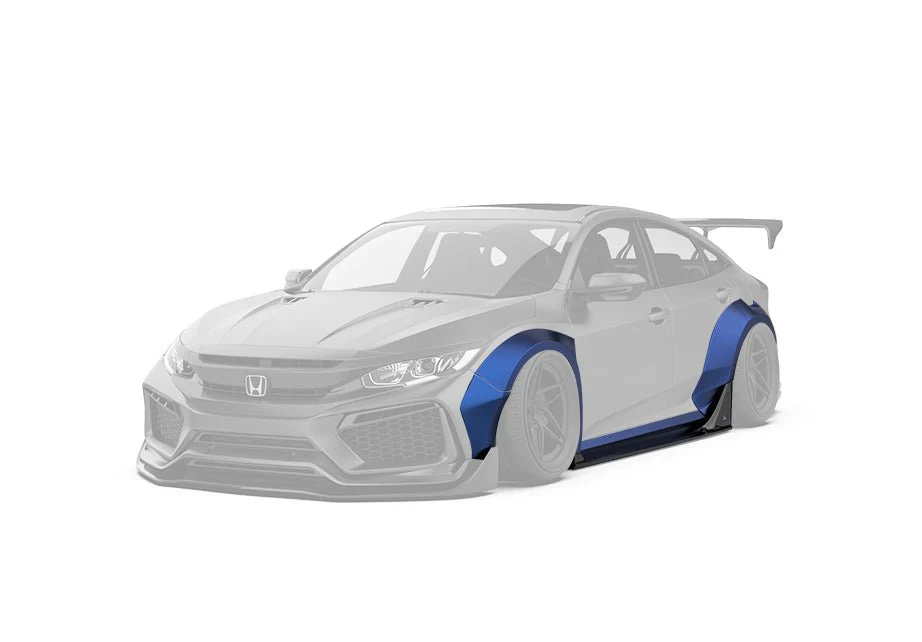 Robot 10th Gen Honda Civic SEDAN / Hatchback FRP Complete Widebody Kit - Image 3