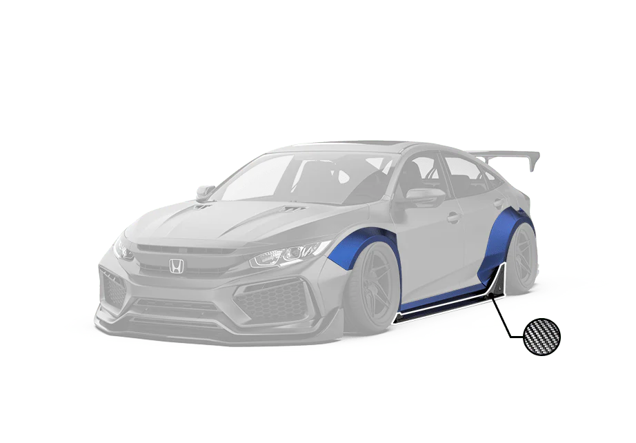 Robot 10th Gen Honda Civic SEDAN / Hatchback FRP Complete Widebody Kit - Image 4