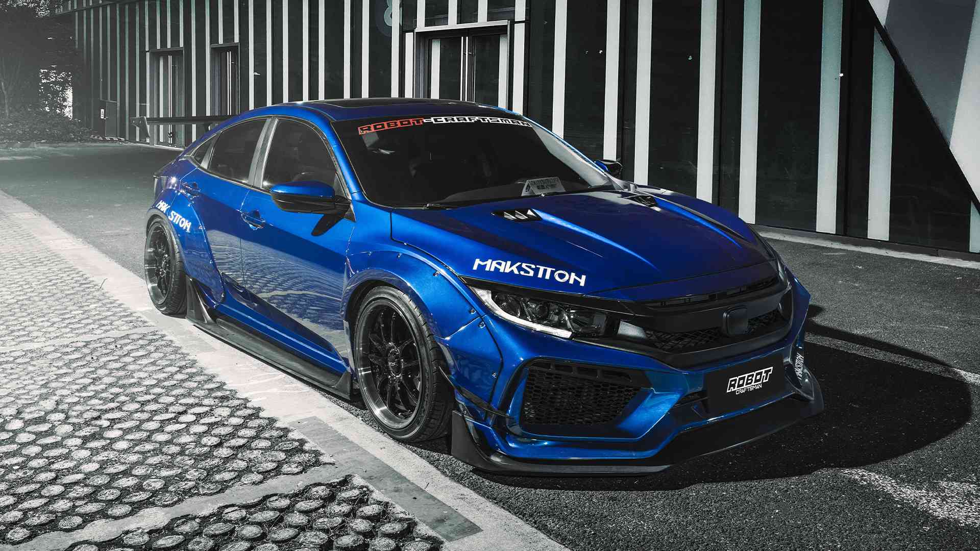 Robot 10th Gen Honda Civic SEDAN / Hatchback FRP Complete Widebody Kit - Image 5