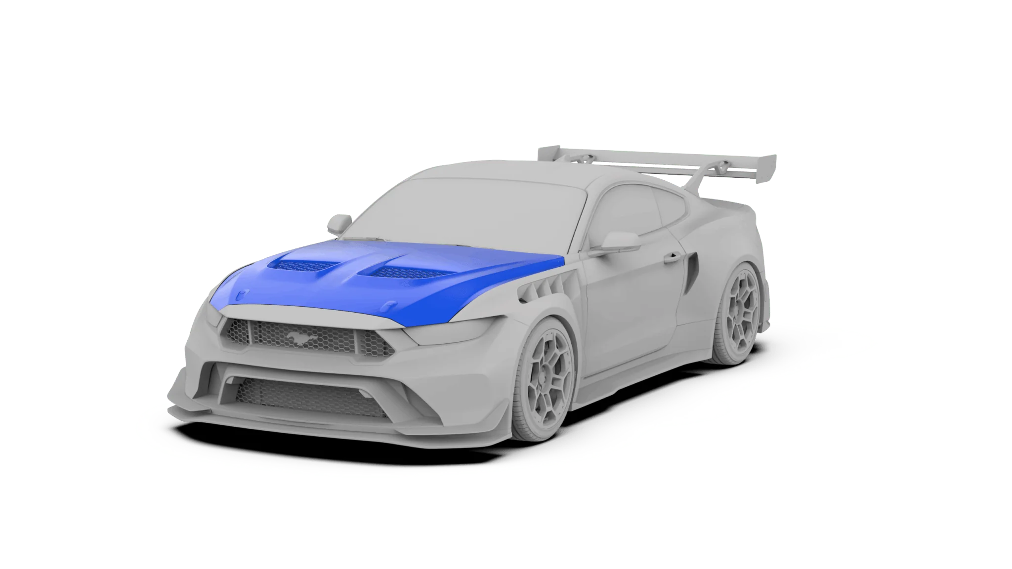 Robot Ford Mustang V5 GTR Widebody Bonnet Options