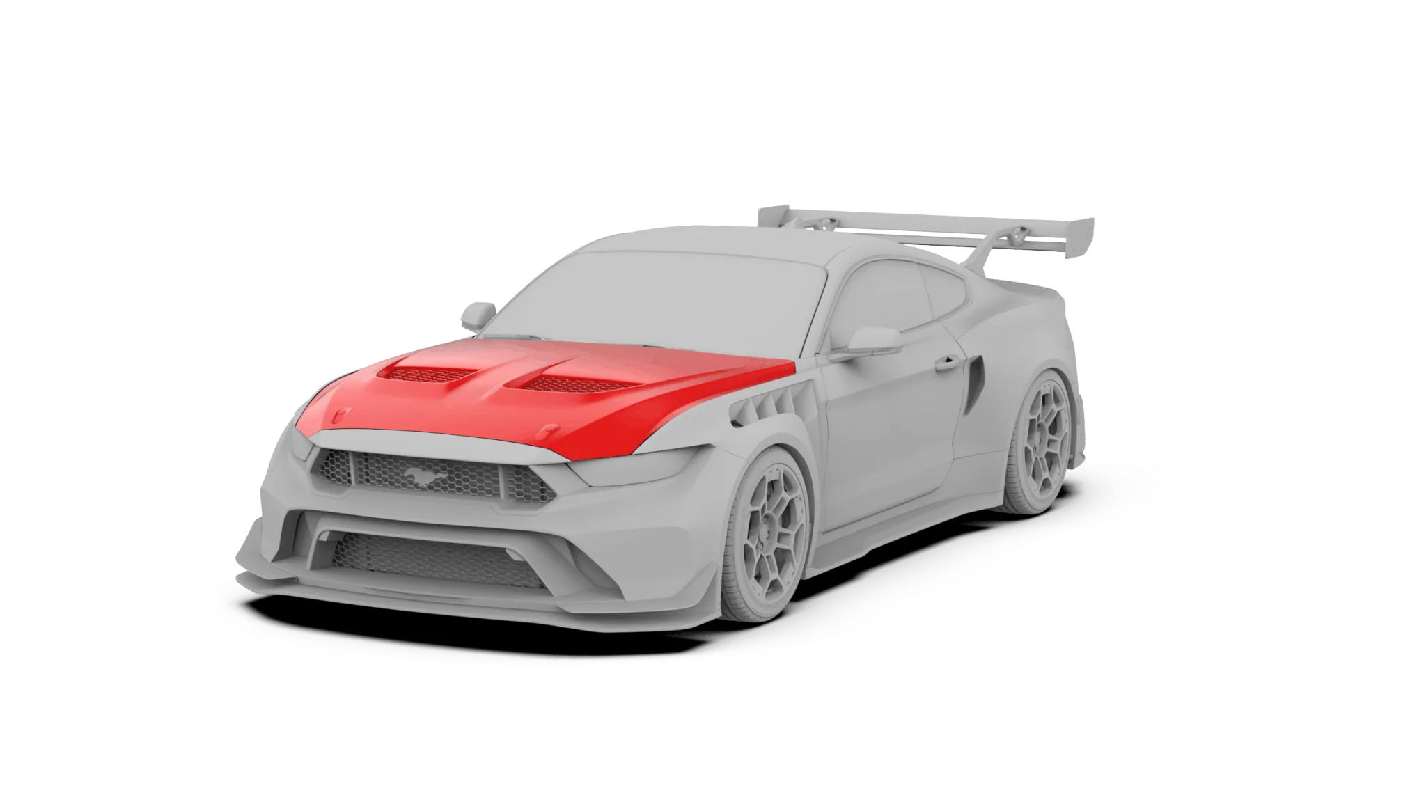 Robot Ford Mustang V5 GTR Widebody Bonnet Options - Image 2