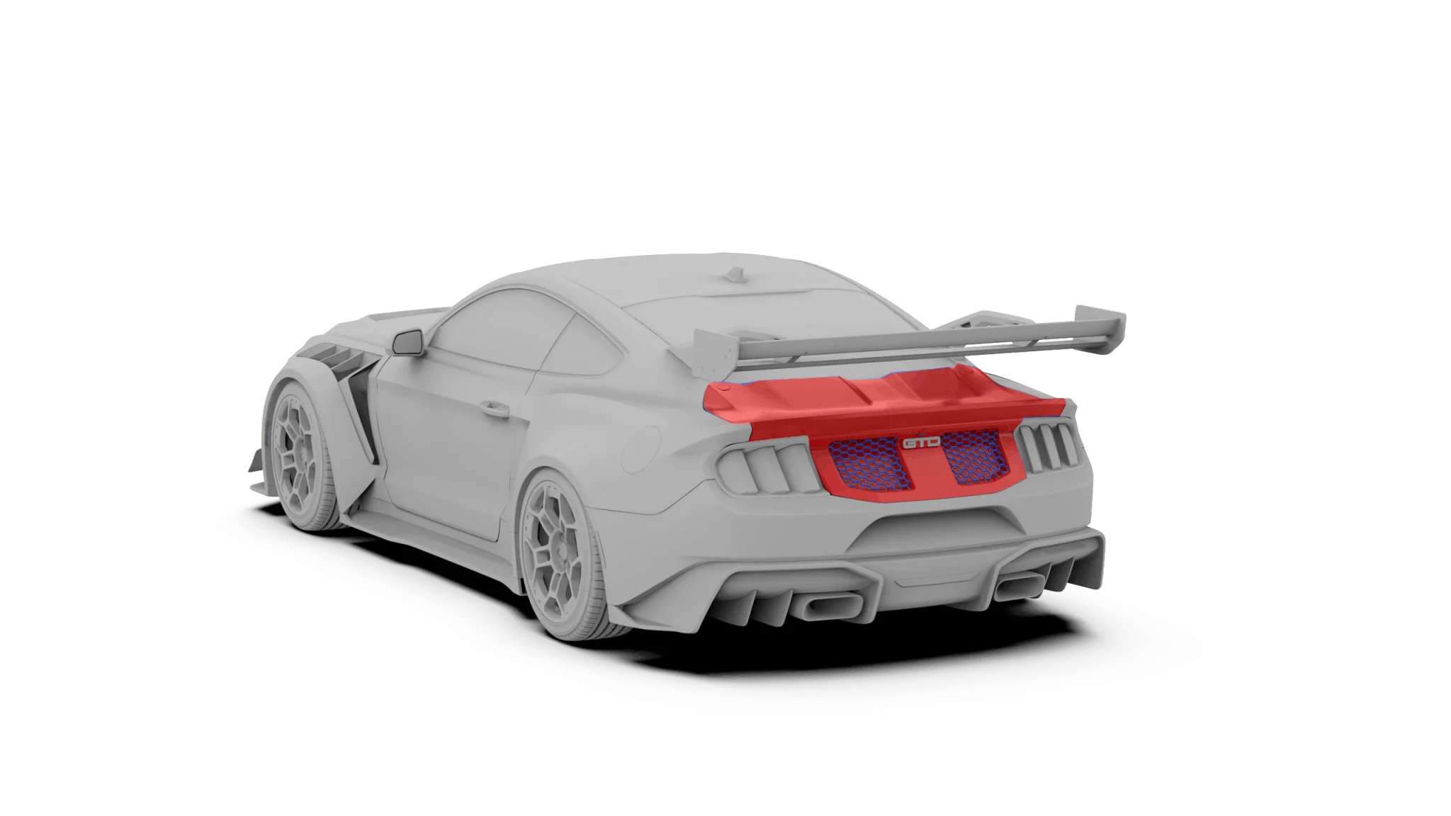 Robot Ford Mustang V5 GTR Widebody Boot/Trunk Options - Image 2