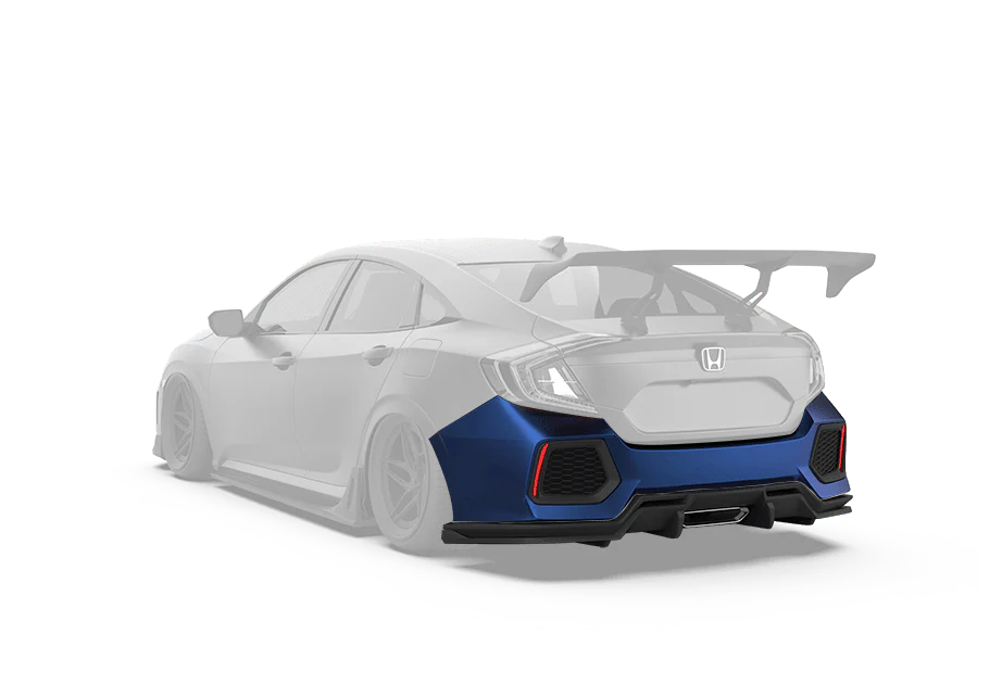 Robot Craftsman 10th Gen Honda Civic Rear Bumper & Diffuser (Sedan Only) - Image 2