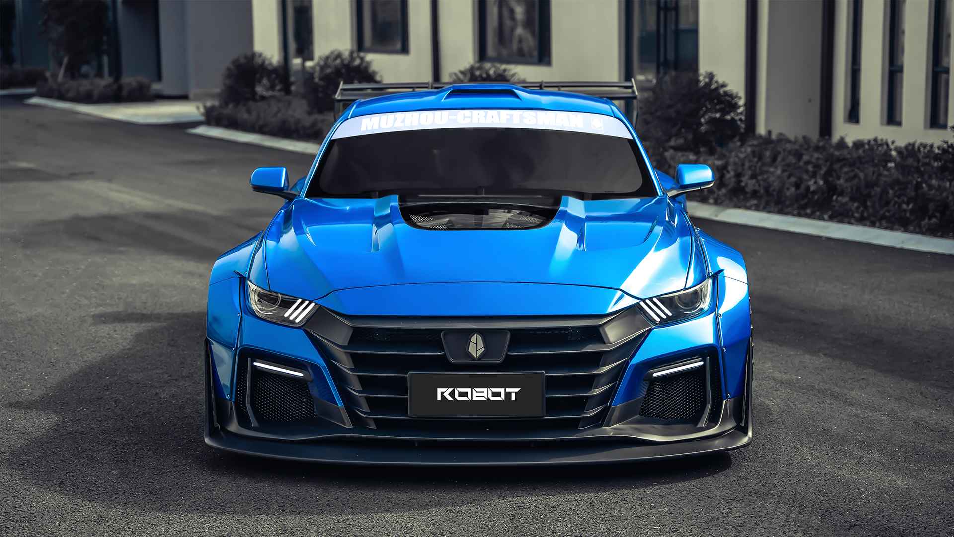 Robot S550 Ford Mustang FRP/Carbon Dawn Bonnet - Image 4