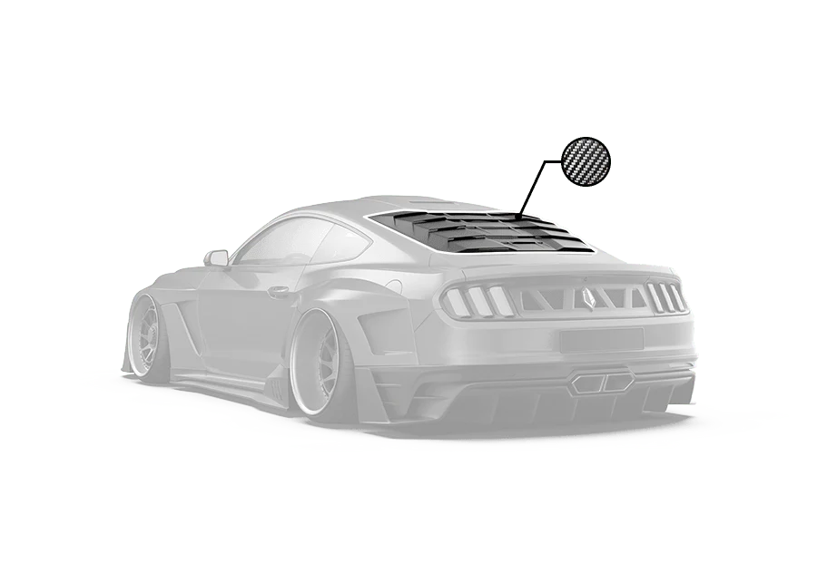 Robot Craftsman Ford Mustang Dawn Rear Window Covers - Image 2
