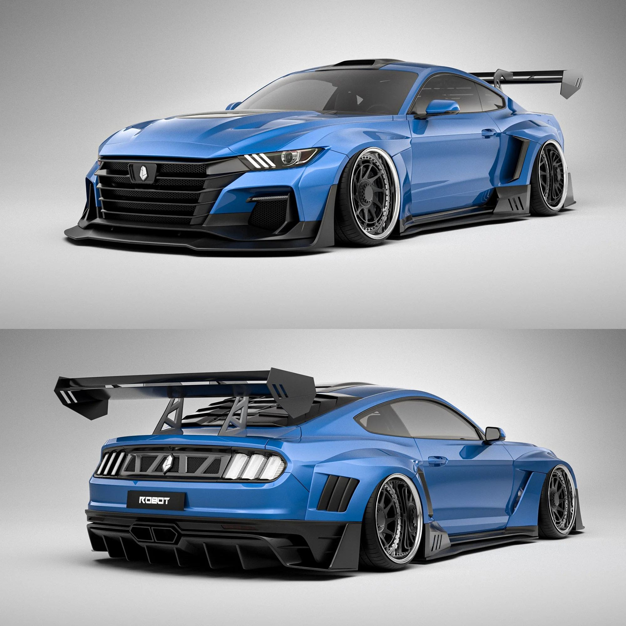 Robot Craftsman Ford Mustang Dawn Widebody Kit 2015-2023 - Image 2